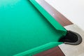 Corrner of table snooker hole . Royalty Free Stock Photo