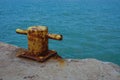 Corroded bollard