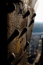 Rust clinch nail corroded iron Landschaftspark, Duisburg, Germany