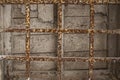 Corroded iron lattice. Background grunge texture Royalty Free Stock Photo