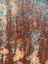 Corroded metal background. Rusty metal background with streaks of rust. Rust stains. Rusty corrosion. Royalty Free Stock Photo