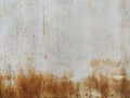 Corroded metal background. Rusty metal background with streaks of rust. Rust stains. Rystycorrosion