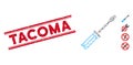 Scratched Tacoma Line Seal with Mosaic Screwdriver Icon