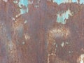 Corroded white metal background. Rusted painted metal wall. Royalty Free Stock Photo