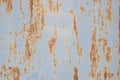 Corroded white metal background. Rusted white painted metal wall Royalty Free Stock Photo