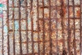Corrosion and decay of reinforced concrete wall Royalty Free Stock Photo