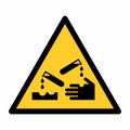 Corrosive hazard sign