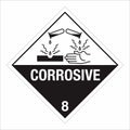 Hazardous HAZMAT Material Label IATA Transportation Corrosive