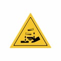 Corrosive substance sign vector design