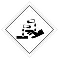 Corrosive Substance Symbol ,Vector Illustration, Isolate On White Background Label. EPS10