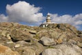 Corrubedo Lighthouse in Galicia Coast Royalty Free Stock Photo