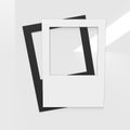 Corrugate Plastic Correx Selfie Board Picture Frames lying on top of each other showing the blank front and the back of the boards Royalty Free Stock Photo