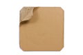 Corrugated cardboard - brown paper sheet, isolated