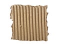 Corrugated cardboard isolated on white background Royalty Free Stock Photo