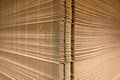 Corrugated cardboard for packing. abstract background horizontal lines with wavy lines of beige color Royalty Free Stock Photo