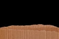 Corrugated Cardboard Strip Border on dark background Royalty Free Stock Photo