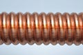 Corrugated copper tube Royalty Free Stock Photo