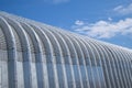 corrugated galvanized iron hangar. Construction Royalty Free Stock Photo