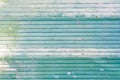 Corrugated Galvanized steel green color iron metal sheet with rusty surface for texture and background