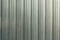 Corrugated iron of aluminum on a facade Royalty Free Stock Photo