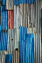 Corrugated iron fence background Royalty Free Stock Photo