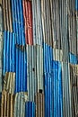 Corrugated iron fence background Royalty Free Stock Photo