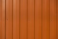 Corrugated metal orange fence