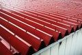 Corrugated metal sheet roof in red Royalty Free Stock Photo