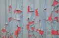 painted metal peeling paint red and gray grunge weathered rough background texture Royalty Free Stock Photo