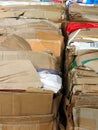 Corrugated paper to recycle Royalty Free Stock Photo