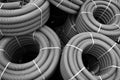 Corrugated pipe rolls