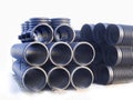 Corrugated plastic pipes Royalty Free Stock Photo