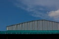 Corrugated roof metal sheets. Royalty Free Stock Photo