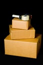 Corrugated Shipping Boxes Royalty Free Stock Photo