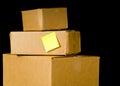 Corrugated Shipping Boxes Royalty Free Stock Photo