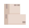 Corrugated shipping boxes semi flat color vector objects Royalty Free Stock Photo