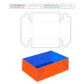 Corrugated tray box and corrugated shipping box, color changeable and editable box,dieline template