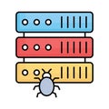 Corrupt data Fill color vector icon which can easily modify or edit
