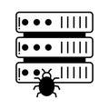 Corrupt data half glyph vector icon which can easily modify or edit