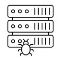 Corrupt data Outline vector icon which can easily modify or edit