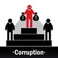 corrupt man pictogram