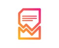 Corrupted Document icon. Bad File sign. Vector Royalty Free Stock Photo
