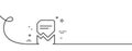 Corrupted Document line icon. Bad File sign. Continuous line with curl. Vector