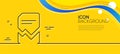 Corrupted Document line icon. Bad File sign. Minimal line yellow banner. Vector
