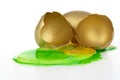 Corrupted gold egg Royalty Free Stock Photo