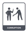 corruption icon in trendy design style. corruption icon isolated on white background. corruption vector icon simple and modern