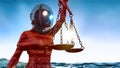 Corruption of Justice Sytem - 3d rendering Royalty Free Stock Photo