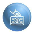 Corruption money case icon, outline style Royalty Free Stock Photo