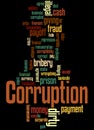 Corruption, word cloud concept 4 Royalty Free Stock Photo