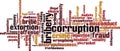 Corruption word cloud Royalty Free Stock Photo